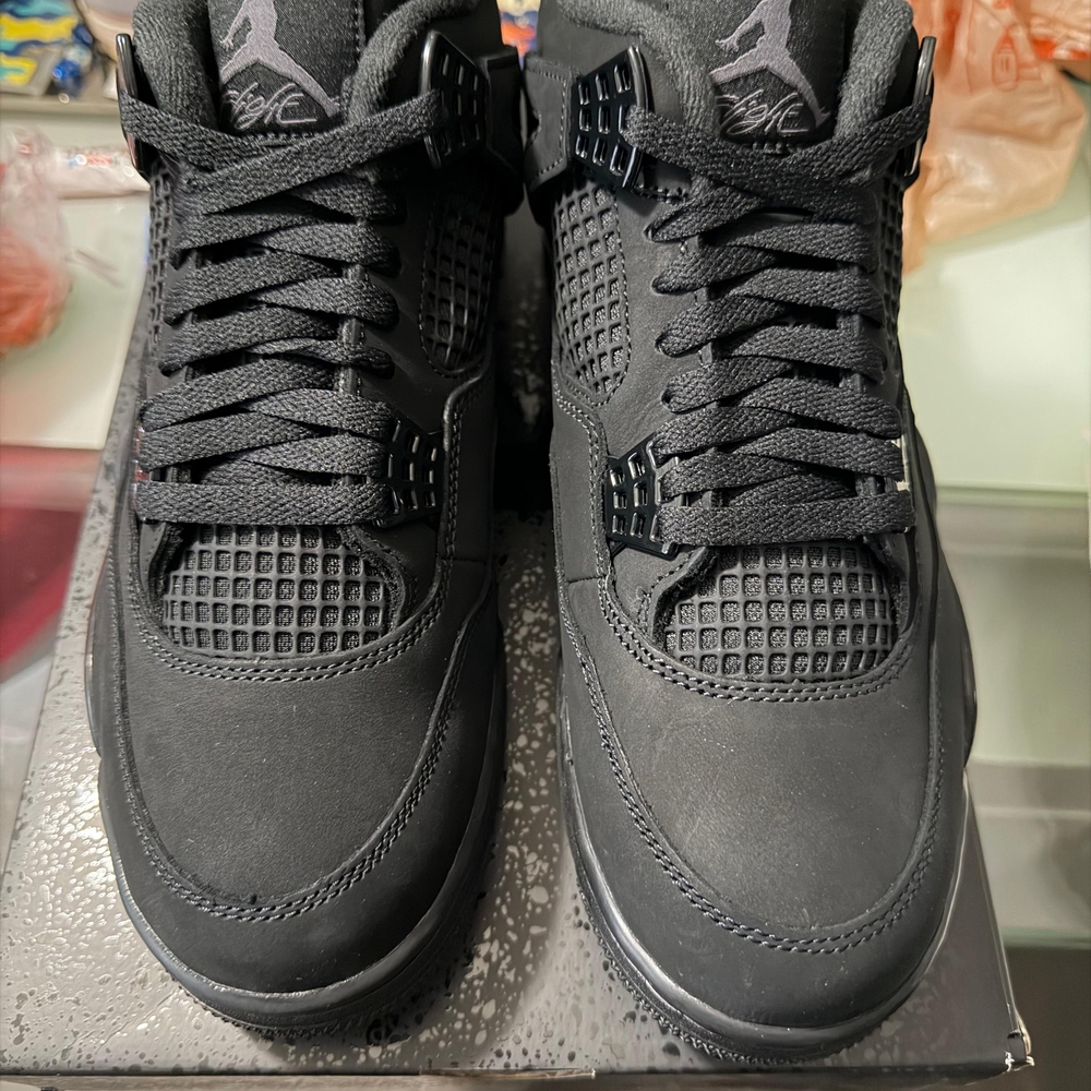 Retro 4 Jordan Men's Triple Black Sneakers